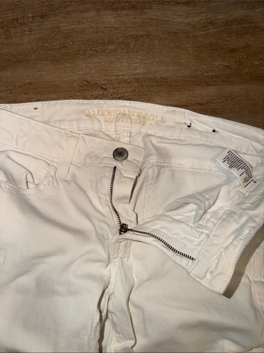 American Eagle Outfitters White Skinny Jeans - Picture 2 of 4